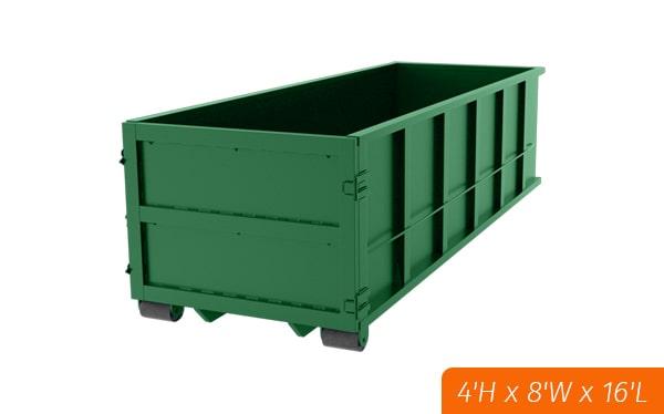 we allow for rental period extensions for our fifteen yard dumpster rentals